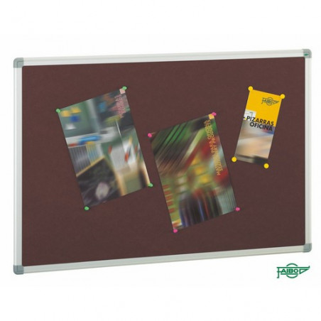 Tablero de corcho ligero tapizado burdeos 90x150 c