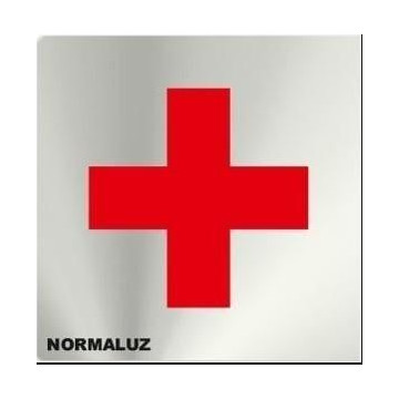 ETIQUETA ICONO 11x11 ENFERMERIA BOTIQUIN (CREU BLANCA/VERD)