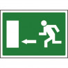 PLACA A4 AP. "SALIDA EMERGENCIA ESQ." FOTOL.