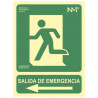 PLACA A4 "SALIDA EMERG. ESQUERRA" FOTOLUMINISCENT