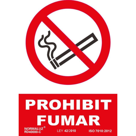 PLACA A4 "PROHIBIT FUMAR"