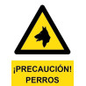 PLACA A4 "CUIDADO CON LOS PERROS"