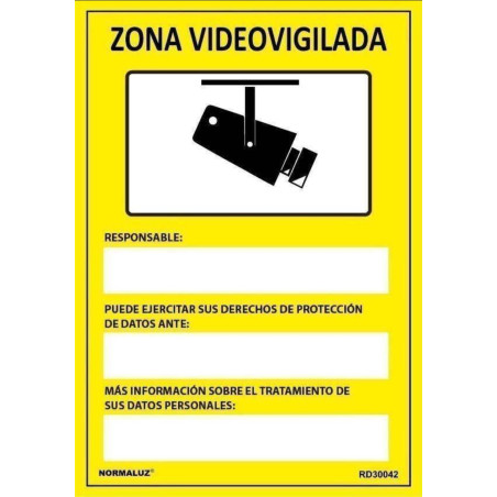 PLACA A4 "CAMARA VIGILANCIA"