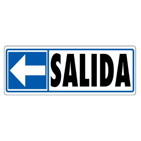 PLACA 175x062 "SALIDA" FLETXA ESQUERRE
