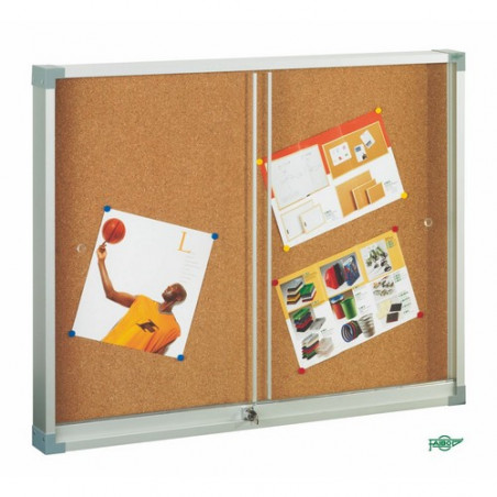 Vitrina para anuncios puertas de metacrilato con l
