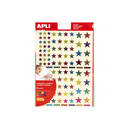 ETIQUETES ESTRELLA METALITZADA COLORS 6f APL18369