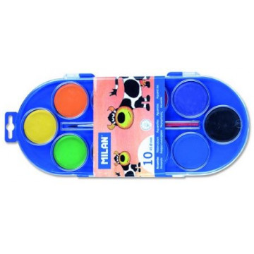 ACUARELA  10 COLORS + PINCELL 130x310 Ø45 mm