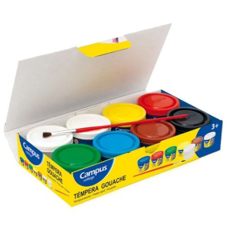 TEMPERA ASSORTIT 6x125ml. AMPOLLA + PLACA + PINCELL