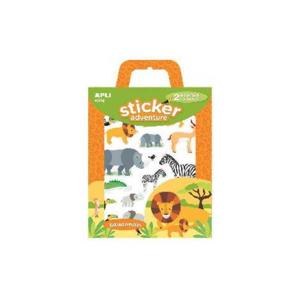 MANUALITATS KIT STICKER ADVENTURE SABANNA APLI 15168 MANUALITATS KIT STICKER ADVENTURE SABANNA APLI 15168