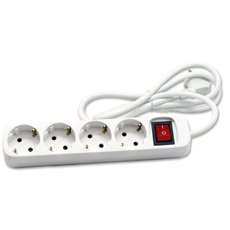 REGLETA 4 BASES BLANC SIMPLE INTERRUPTOR (FE)