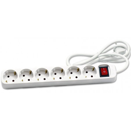REGLETA 6 BASES SIMPLE INTERRUPTOR (FE)