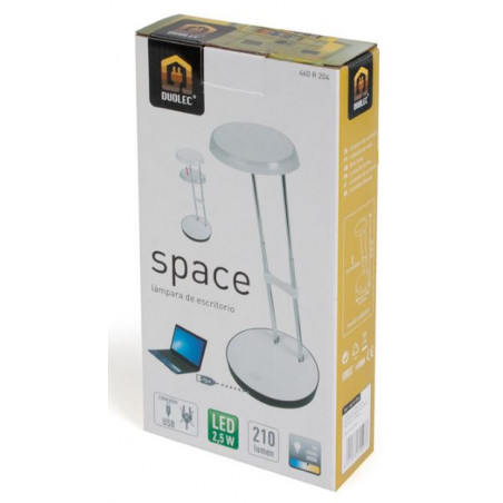 LAMPARA LED SOBRETAULA MICRO USB 210lm 3000k 2,5w