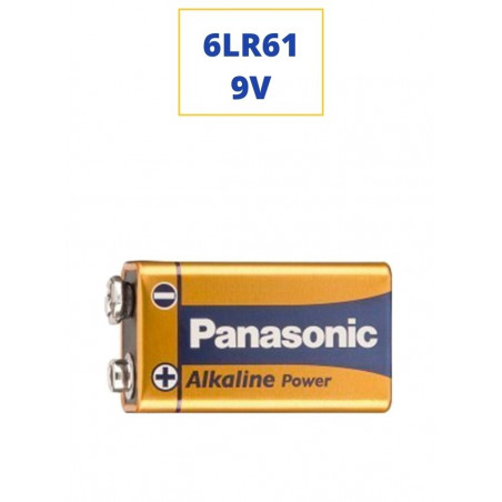 PILA PANASONIC ALKALINA 6LR61 9V.