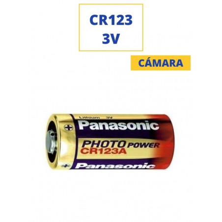 PILA PANASONIC ALKALINA CR123 3V. (CAMARA)