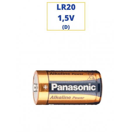 PILA PANASONIC ALKALINA LR20 1,5V. (D)