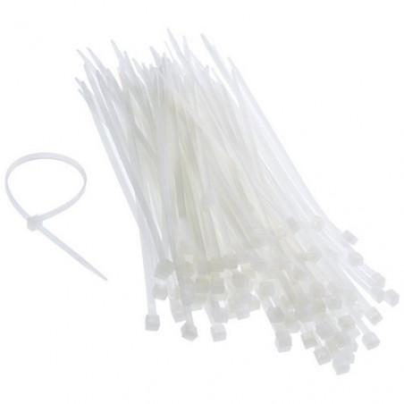 Brida nylon blanca 98X2,5 25 piezas Ratio