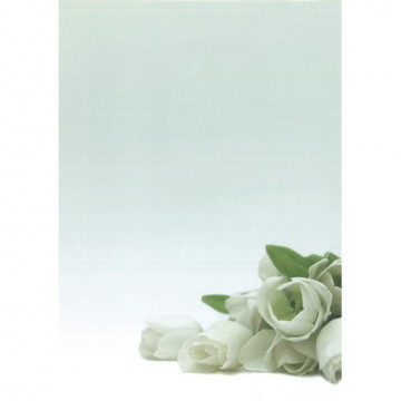 Papel tematico A4 90 gr. Flores blancas 20 hojas Apli
