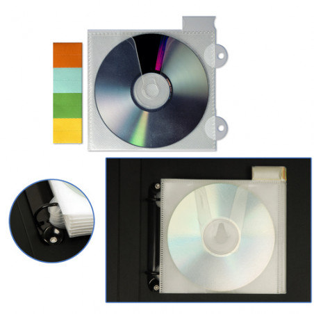 FUNDA CD'S INDIVIDUAL FIBRA PESTANYA 2 TAL. (12u.)         (ABO)