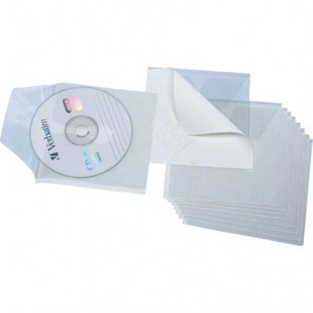 Fundas CD 1/8 PVC 150 micras adhesivas Bolsa 10  u