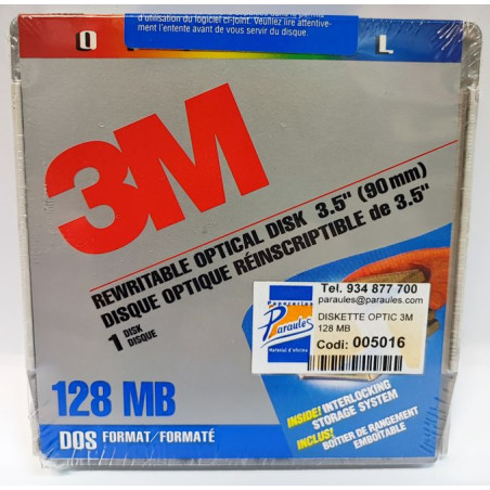 DISKETTE OPTIC 3M 128 MB