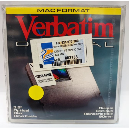 DISKETTE OPTIC 3M 128 MB MAC                 (ABO)