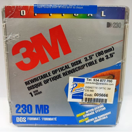 DISKETTE OPTIC 3M 230 MB