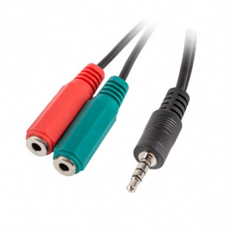 CABLE ESTEREO 3.5 (M) / 3.5 MICRO + 3.5 ESTEREO (F) ADAPTADOR