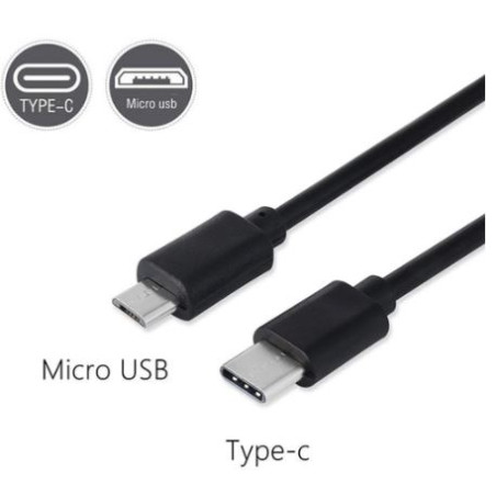 CABLE USB TIPO C (M) PET / MICRO USB (M) 1M