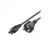 CABLE CORRENT SHUCKO (M) / IEC320 C5 (M) TRANS. TREBOL 1,5m
