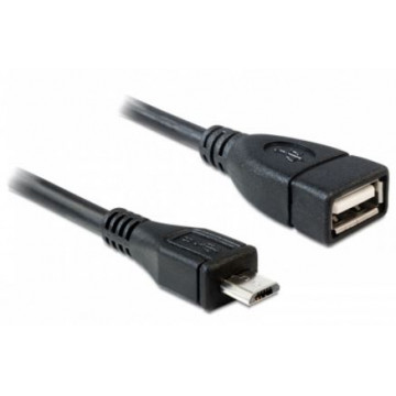 CABLE MICRO USB (M) / USB 2.0 (F) 0.5m (ADAPTADOR) (OTG)