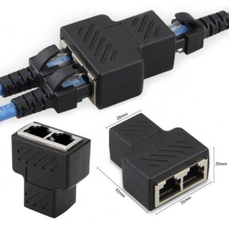 CABLE RJ45 (F) / 2 x RJ45 (F) ADAPTADOR