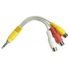 CABLE VIDEO 3,5 4 PINS (M) / VIDEO RCA (M) ADAPTADOR