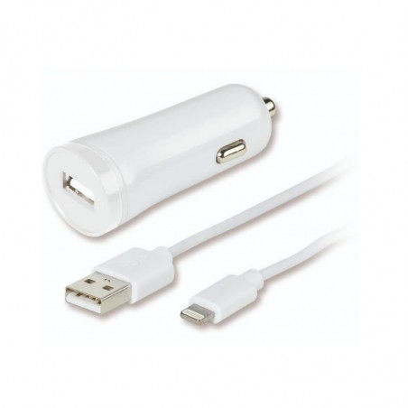 ADAPTADOR COTXE SORTIDA USB 2A + CABLE LIGHTNING