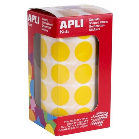 ETIQUETES APLI GOMETS ROTLLO 20mm ø GROC (1.770u) APL04859