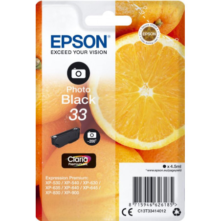 CARTUTX EPSON (T3341)(33) NEGRE FOTO (TARONJA)