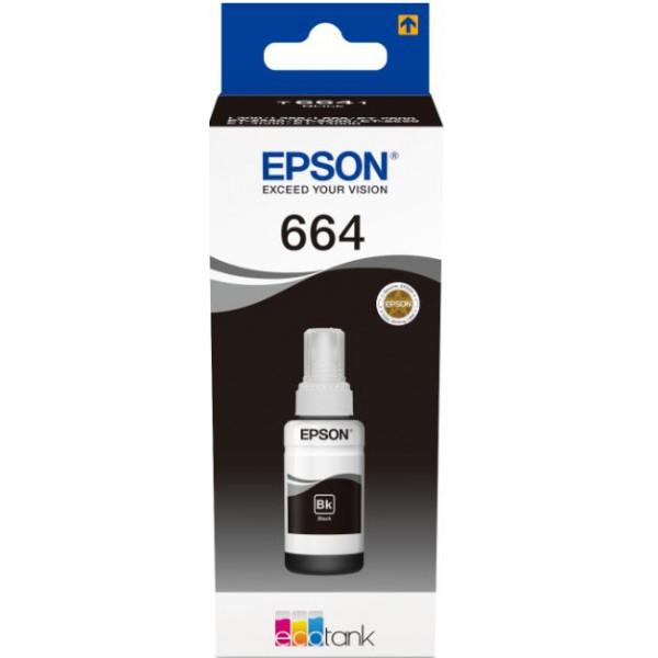 CARTUTX EPSON (T6641)(664) NEGRE 70ml 7.500f ECOTANK CARTUTX EPSON (T6641)(664) NEGRE 70ml 7.500f ECOTANK